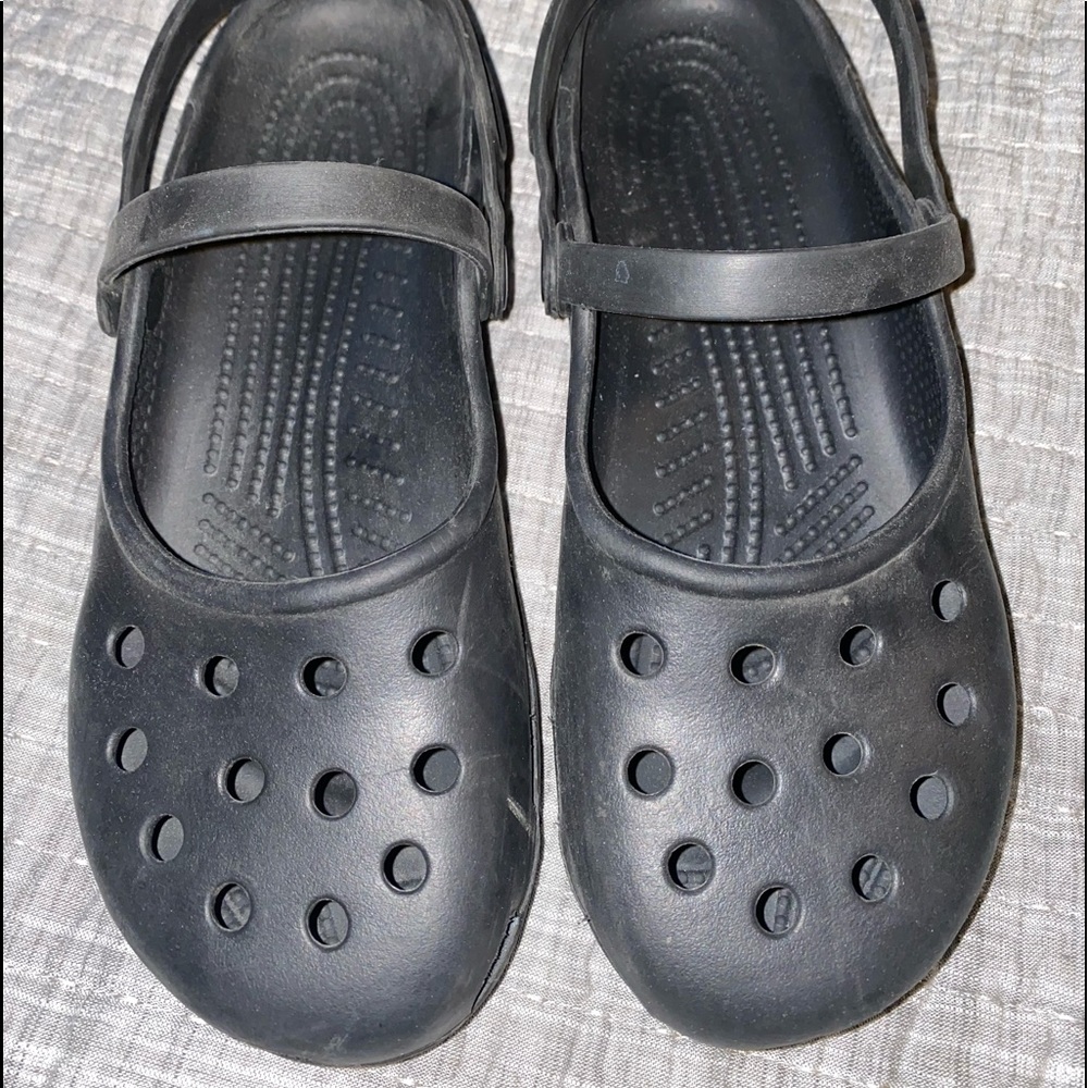 Mary Jane Crocs.